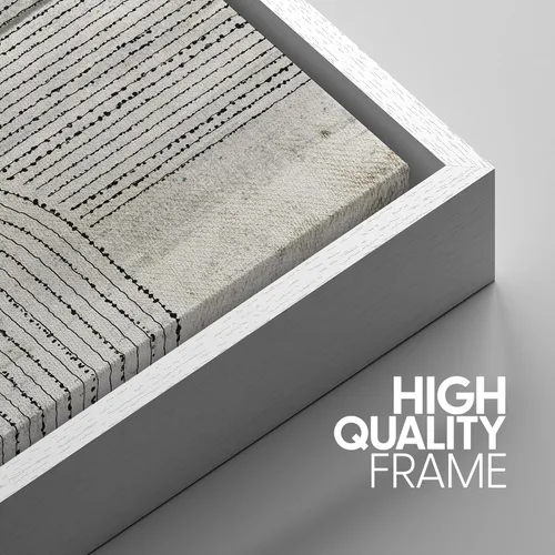 Miniatura 288 de SIGNWIN Lienzo enmarcado para pared, arte con pinceladas de flujo neutro en tonos beige abstractos, ilustraciones, arte moderno, decorativo