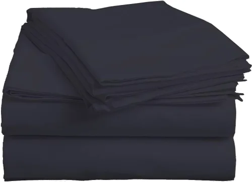 Kansing Juego de sábanas de lujo de 4 piezas, 100% algodón egipcio de 800 hilos, suaves, de calidad hotelera, se adapta a colchones de hasta 18 Negro