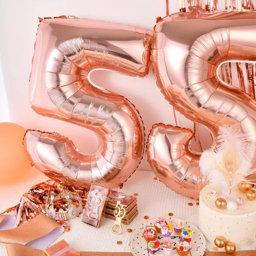 Miniatura 8 de 24 cajas de abrebotellas de cumpleaños 55 con temática de oro rosa, adecuado para regalos de fiesta de boda, regalos de fiesta de cumpleaños