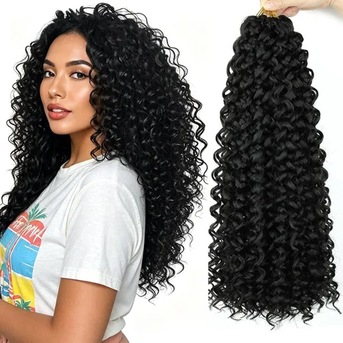 Miniatura 13 de 8 Packs Curly Crochet Hair GOGO Curl Crochet Hair for Black Women Deep Wave Braiding hair Water Wave Crochet hair Extensions Synthetic Bohemian