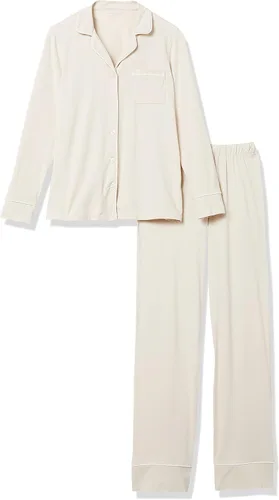 Miniatura 5 de Tienda Essentials Conjunto de pijama de manga larga modal de algodón para mujer (disponible en tallas grandes)