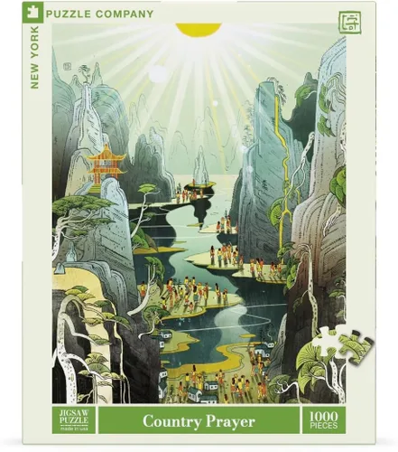Miniatura 3 de New York Puzzle Company - Victo Ngai Country Prayer - Rompecabezas de 1000 piezas para noches de juego familiares por Victo Ngai País Oración 1000