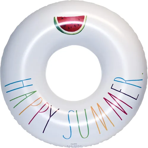 Rae Dunn x CocoNut Flotador de anillo flotante, tamaño adulto, balsa inflable grande de 48 pulgadas y tubo interior de agua duradero, fácil de Happy