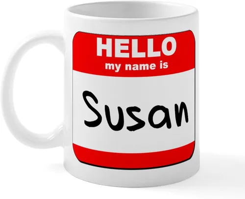 Miniatura 17 de CafePress Taza de café de cerámica con texto en inglés «Hello My Name Is Mary», de 11 oz (11.0 fl oz)