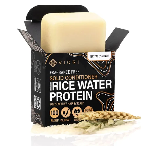 Barra de acondicionador Viori Native Essence hecha con agua de arroz - Acondicionador orgánico natural totalmente artesanal