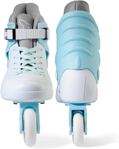 Miniatura 3 de Patines en línea para mujeres y niñas, patines en línea para adultos para exteriores e interiores, con carcasa exterior duradera y soporte de Azul