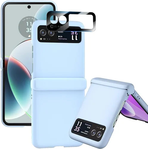 Miniatura 11 de Funda para Motorola Razr 2023 y protector de cámara trasera, funda delgada para teléfono con protector de bisagra, resistente a los arañazos, funda