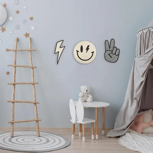 Miniatura 3 de Xedatric Rad Little Dude - Decoración de habitación – Cartel de la paz, cosas retro y geniales para tu habitación – Juego de 3 piezas, ideal