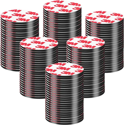 Miniatura 7 de 36 paquetes, imanes redondos con puntos despegables y adhesivos, (Diámetro 2.03 cm x 0.2 cm de grosor) Cintas magnéticas precortadas con respaldo