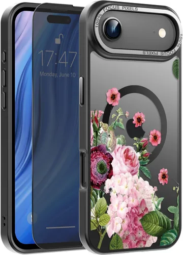 Miniatura 72 de Goodon Funda para iPhone 17 Pro con protector de pantalla de privacidad, compatible con Magsafe, a prueba de golpes, translúcida mate, bonita funda