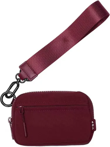 Miniatura 8 de YDF Cartera de nailon RFID de 2ª generación para mujer, cartera de pulsera con ventana de identificación, ranura para lápiz labial y llavero