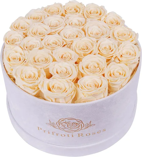 Miniatura 7 de Prifroti 17 flores en una caja de gamuza de lujo, regalos de cumpleaños para mujeres, flores preservadas, regalo de rosas para el día de la madre