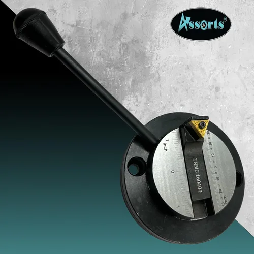 Miniatura 5 de Accesorio de torno de bola -Base ovalada con escala de tamaño-Broca doble Herramienta de torneado de radio de esfera de metal convexo y cóncavo Se