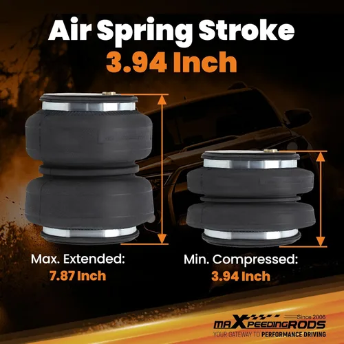 Miniatura 3 de maXpeedingrods Bolsa de suspensión de aire de repuesto 2500lb con amortiguador interno para GMC Silverado Sierra 1500 para Ford