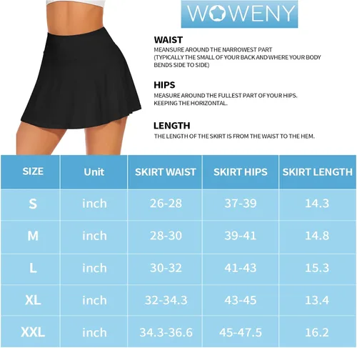 Miniatura 7 de WOWENY Falda pantalón deportiva de tenis para mujer con bolsillos para correr y golf