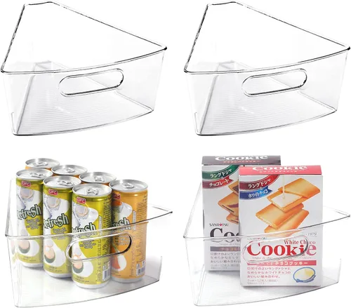 Miniatura 8 de Leeden Lazy Susan Organizador para esquina Lazy Susan de 32 pulgadas de diámetro, contenedores de almacenamiento de plástico para gabinete de cocina