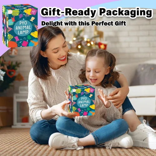 Miniatura 7 de FUNZBO Kit de lámpara para pintar tu propio oso – Suministros de arte y manualidades, kits de pintura para niños y adolescentes, juguete de luz