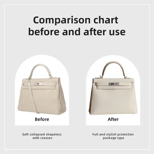 Miniatura 4 de DGAZ Organizador de bolsas, organizador de bolsos de seda, organizador de bolsos y organizador de bolsas Simplicity, se adapta a bolsas Kelly mini