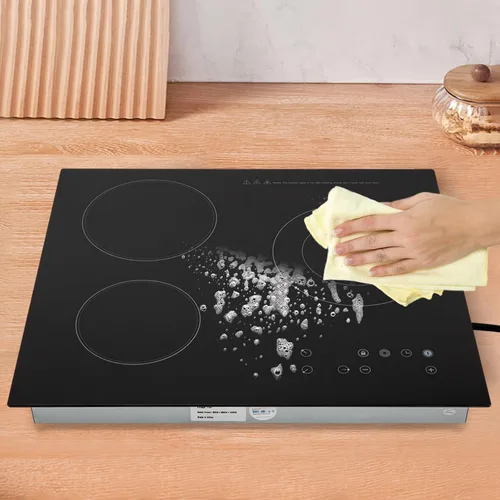Miniatura 7 de Cocina de inducción digital, estufa eléctrica de doble quemador de 2400 W 110 V, quemador de encimera con patas, cocina de inducción Vitro cerámica