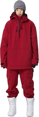 Miniatura 44 de RIUIYELE Traje de esquí para mujer, chaqueta y pantalones de snowboard para deportes al aire libre, traje de nieve con aislamiento impermeable