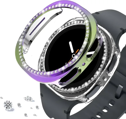 Miniatura 114 de DEALELE Paquete de 1 + 3 fundas y protector de pantalla compatible con Samsung Galaxy Watch FE / 5/4 de 1.575 pulgadas, funda protectora