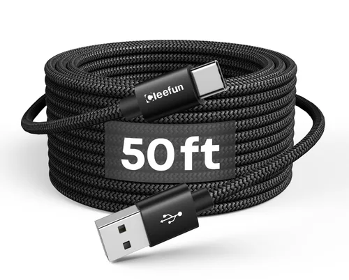 Miniatura 13 de CLEEFUN Cable largo USB C de 20 pies, cable de carga USB a USB-C, cable de carga tipo C de 20 pies para iPhone 16 serie 15, serie Samsung Galaxy
