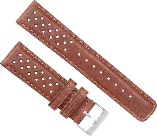 Miniatura 3 de Barton Racing & Rally Horween - Correas de cuero con barras de resorte de liberación rápida integradas, longitud estándar para muñecas de 5 a 8 a