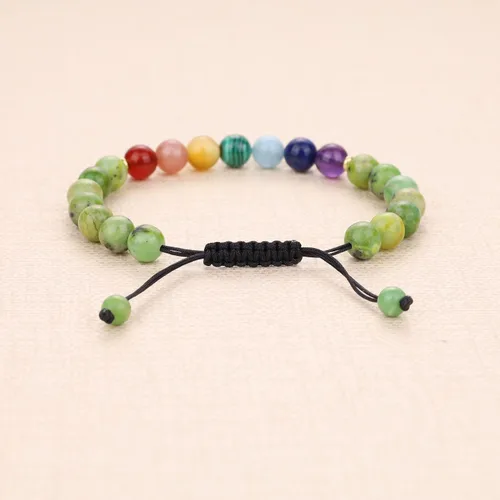 Miniatura 4 de COAI Pulsera de cristal de piedra de equilibrio de 7 chakras