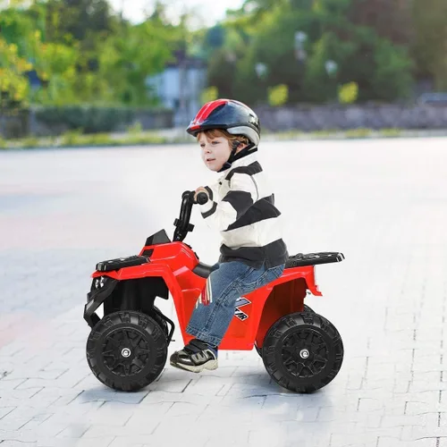 Miniatura 2 de GLACER Cuatrimoto para niños, auto cuádruple de 4 ruedas para niños, vehículo eléctrico alimentado por batería de 6 V con suspensión de resorte