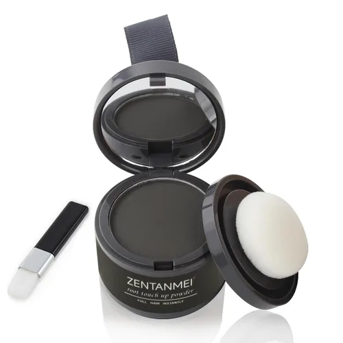 Miniatura 13 de Polvo de retoque de raíz para mujeres y hombres, cobertura de cabello gris, polvo de sombra de línea capilar resistente al sudor y al viento