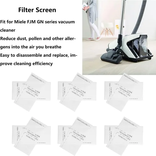 Miniatura 2 de Paquete de 10 bolsas de limpieza de aire, bolsas para aspiradora AirClean, kit de pantalla de filtro de fibra accesorios para aspiradora, repuesto