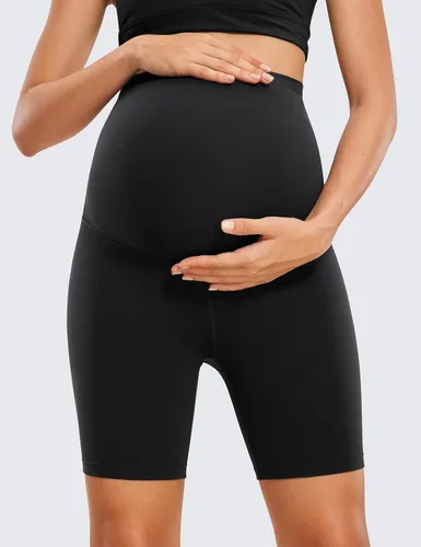 Miniatura 2 de CRZ YOGA Womens Butterluxe Maternity Yoga Shorts 6" - Over The Belly Pregnancy Workout Athletic Biker Shorts