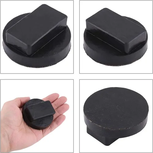 Miniatura 3 de Cojines de goma negros de Jack del coche, soporte que eleva el punto del umbral del cojín del adaptador de la herramienta que lleva el adaptador