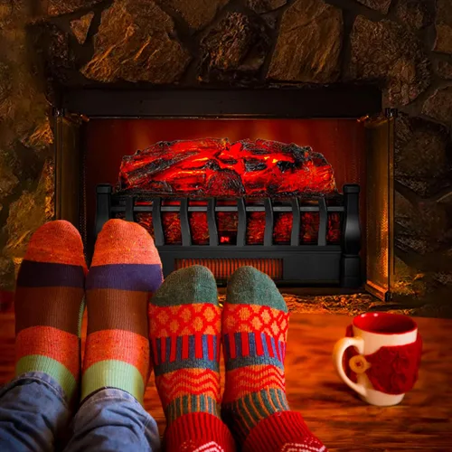 Miniatura 7 de Troncos Eléctricos para Chimenea Insertos Calentador con Control Remoto Infrarrojo 5 Niveles de Brillo de Llama Temporizador de 24 H Protección