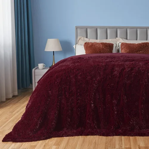 Miniatura 29 de GONAAP Manta de Tiro de Piel Sintética Mullida Tamaño Twin Rosa Claro Súper Suave Acogedora Felpa Mullida Lanuda para Sofá, Sillón o Cama