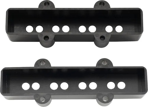 Miniatura 3 de Musiclily Pro Plastic F63/R65mm Jazz Bass - Juego de 2 cubiertas para pastillas Fender J Bass, color negro