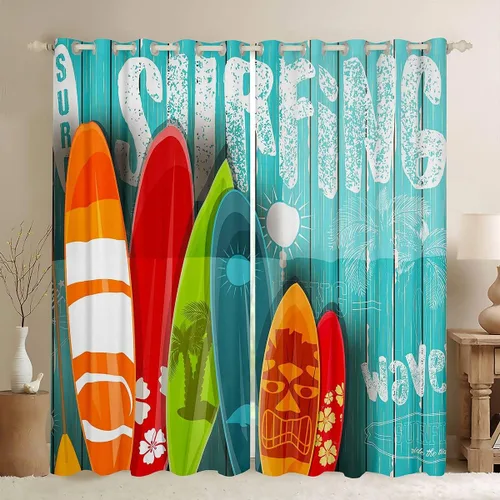 Miniatura 26 de Cortinas opacas con diseño de galaxia psicodélica, estilo bohemio, sol, luna, arcoíris, teñido anudado, 84 pulgadas de ancho x 63 pulgadas de largo