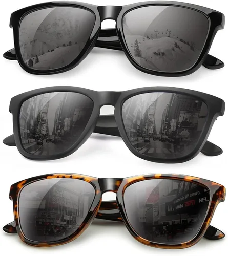 KALIYADI Gafas de sol para mujeres y hombres polarizadas y con protección UV clásicas rectangulares elegantes gafas de sol