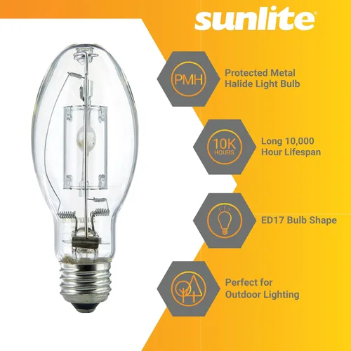 Miniatura 3 de Sunlite Lámpara de halogenuros metálicos protegidos M110/O 50W Transparente