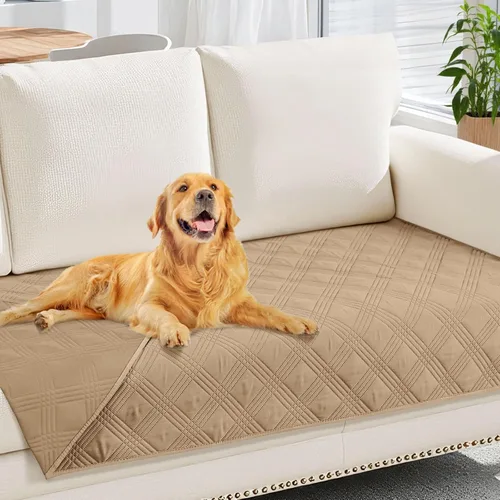 Miniatura 14 de hyha Manta impermeable para perros, manta reversible para cama de mascotas, funda suave para sofá/sillón lavable para perros, fundas impermeables