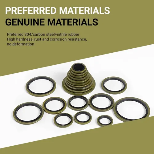 Miniatura 3 de Kit de 100 piezas de arandelas de sellado de metal con unión NBR, 6 variedades (M6, M8, M10, M12, M14, M16) para automoción, bombas, sistemas