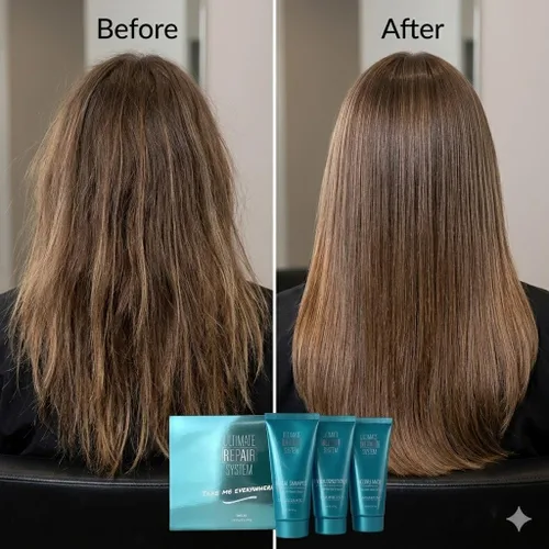 Miniatura 4 de Hair Bar NYC - Kit de viaje Ultimate Hair Repair System - Rejuvenece el cabello seco dañado y el cabello tratado con color, infundido con queratina
