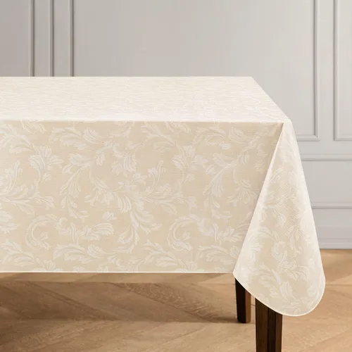 Miniatura 7 de Elrene Home Fashions Camile - Mantel de vinilo resistente al agua y a las manchas con reverso de franela, 70 x 70 pulgadas, redondo, azul