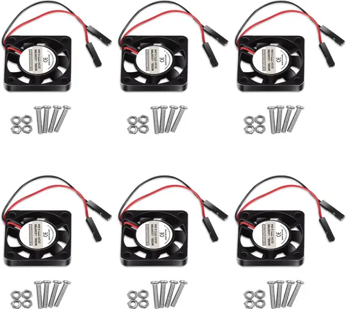 Miniatura 8 de 2 ventiladores 3007 para Raspberry Pi 5 1.181x1.181x0.276 in Cooler Pi ventilador de caja de enfriamiento sin escobillas 1.181 in 1.18in 3.3V 5V DC