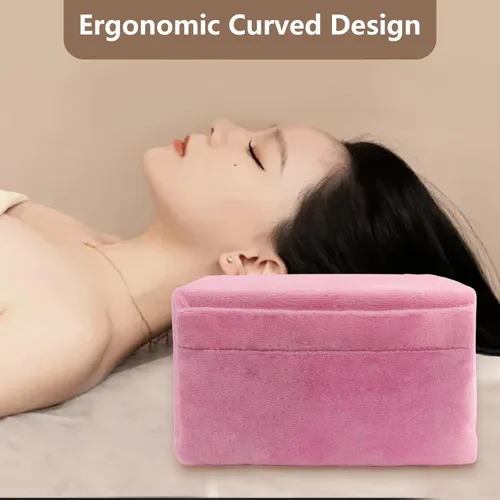 Miniatura 6 de Extensión de pestañas de terciopelo para salón de belleza, almohada de espuma viscoelástica para el cuello para extensiones de pestañas, injerto