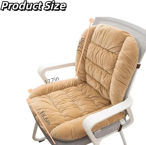 Miniatura 2 de Cojín para silla de escritorio, cojín para silla de oficina, cojín de asiento con soporte de espalda, almohadilla integrada con banda fija