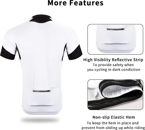 Miniatura 4 de Cycling Bike Jersey for Men Short and Long Sleeve Bike Bicycle Shirts Biking Clothing Breathable Quick-Dry Shirt with Pockets