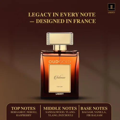 Miniatura 5 de Liberty Luxury OudGold Perfume Francés Intenso para Hombres – Fragancia Amaderada para hombres, Aroma Audaz y Duradero para Confianza y Prestigio