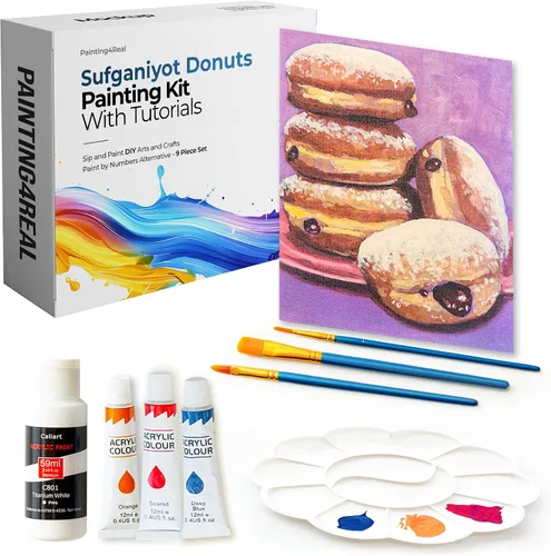 Miniatura 24 de Kit de Pintura DIY Painting4Real para Adultos – Aprende a Pintar Bosques Navideños con Tutoriales en Vídeo – Juego de Pintura Acrílica de 9 Piezas