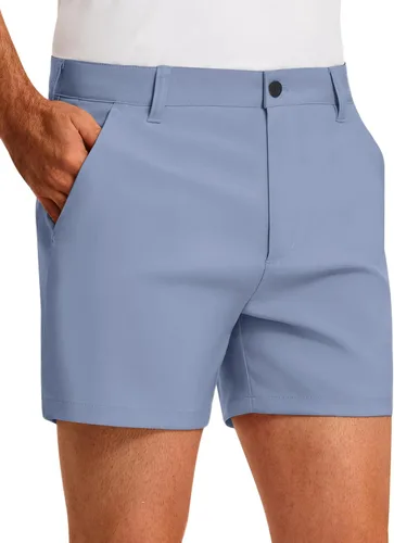 Miniatura 11 de PULI Pantalones cortos de golf para hombre, entrepierna de 5 pulgadas, ajuste relajado, elástico, ligero, casual, viajes, secado rápido, pantalones